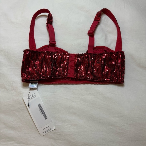 Dolce & Gabbana Red Sequin Balconette Bra - Picture 4 of 17
